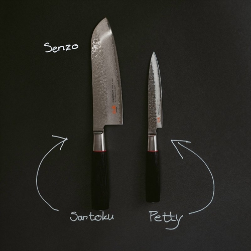 Veitsisetti Senzo, Santoku + pikkumainen - Suncraft