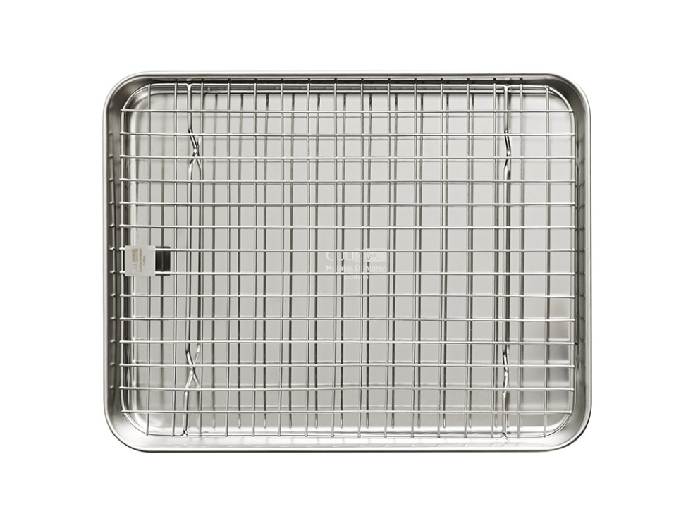 Stainless steel oven tray + griddle, 32x25 cm - Culimat ryhmässä Ruoanlaitto / Muotit & Astiat / Tarjottimet & pellit @ KitchenLab (1070-30878)