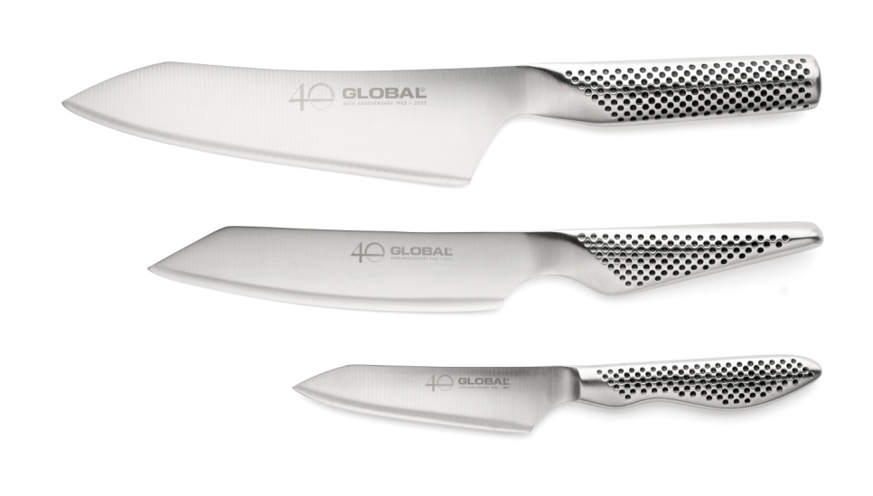 Knifeset, G-4, GS-58, GS-110, 40 year anniversary - Global ryhmässä Ruoanlaitto / Keittiöveitset / Kokkiveitset @ KitchenLab (1073-29592)