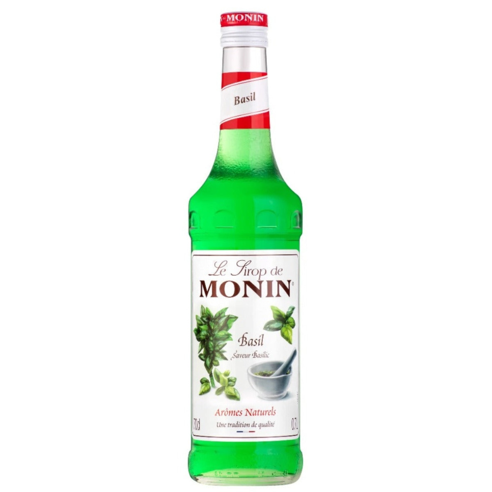 Monin Basil Syrup 70 cl ryhmässä Baari & Viini / Baaritarvikkeet / Muut baaritarvikkeet @ KitchenLab (1083-30690)