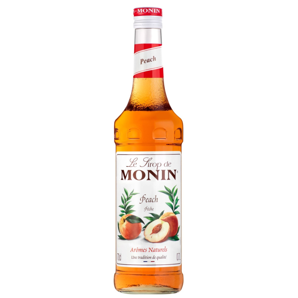 Monin Peach Syrup 70 cl ryhmässä Baari & Viini / Baaritarvikkeet / Muut baaritarvikkeet @ KitchenLab (1083-30750)