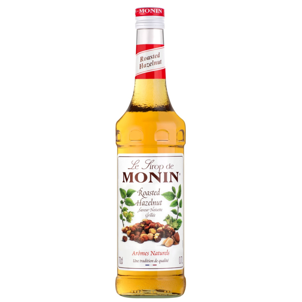 Monin Roasted Hazelnut Syrup 70 cl ryhmässä Baari & Viini / Baaritarvikkeet / Muut baaritarvikkeet @ KitchenLab (1083-30761)