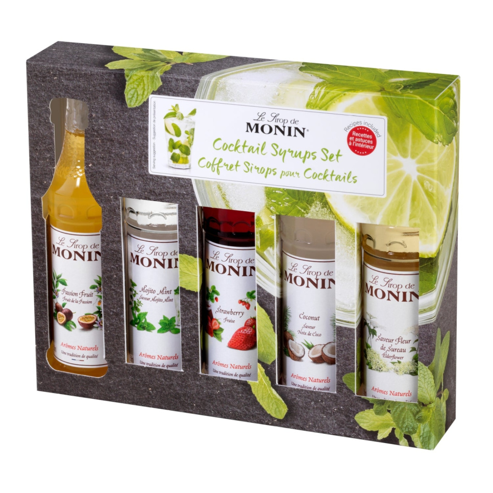 Monin Cocktail Set Syrup 5 x 5 cl ryhmässä Baari & Viini / Baaritarvikkeet / Muut baaritarvikkeet @ KitchenLab (1083-30785)