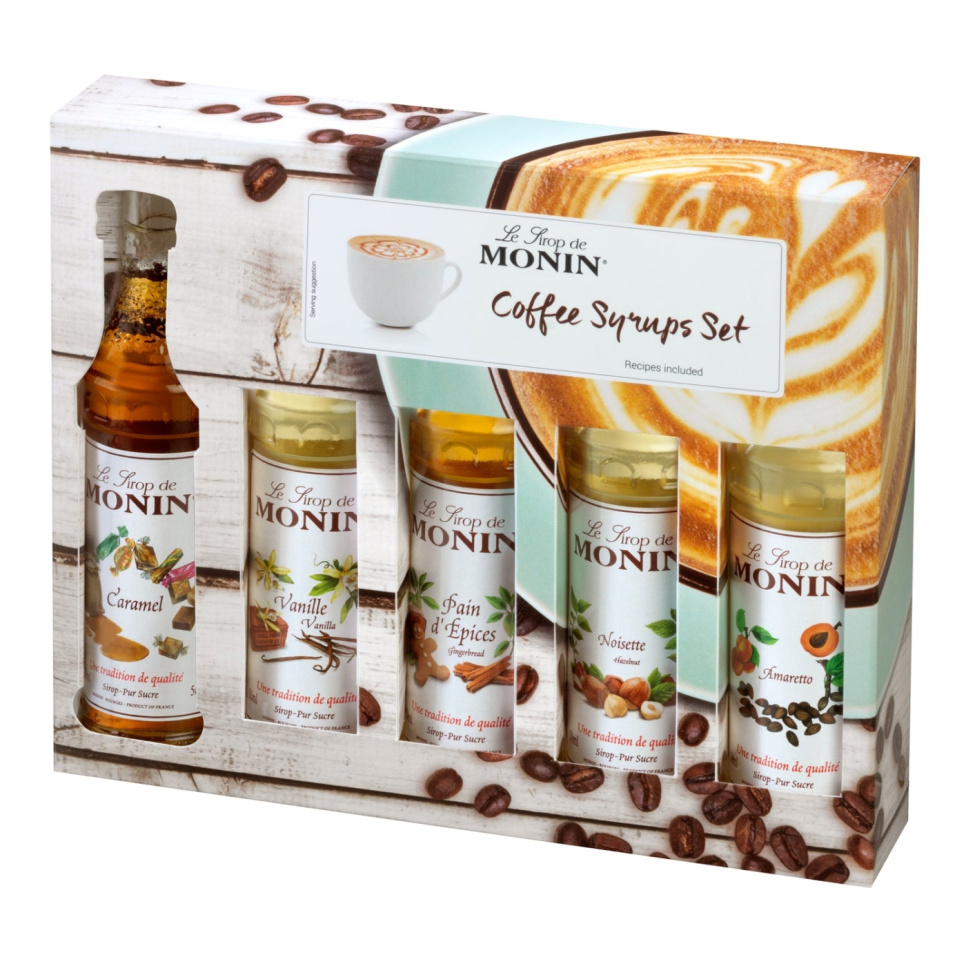 Monin Coffee Set Syrup 5 x 5 cl ryhmässä Baari & Viini / Baaritarvikkeet / Muut baaritarvikkeet @ KitchenLab (1083-30786)