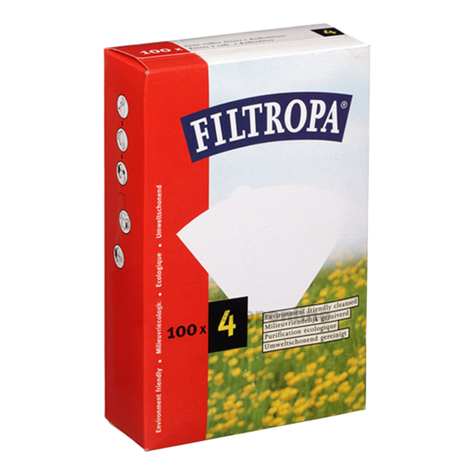 Kahvinsuodatin 1x4, 100-pack - Filtropa ryhmässä Tee & Kahvi / Kahvitarvikkeet / Kahvisuodattimet @ KitchenLab (1638-29415)