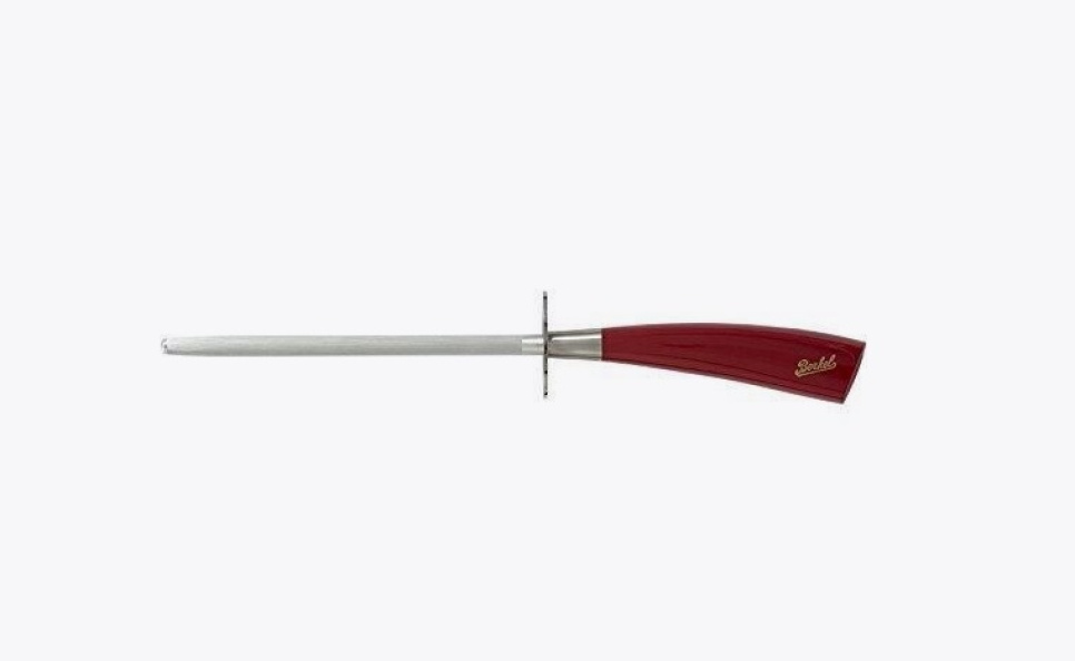 Harjasteräs, 20 cm, Elegance Red - Berkel ryhmässä Ruoanlaitto / Keittiöveitset / Veitsien huolto / Teroituspuikot & teroituskivet @ KitchenLab (1870-23959)